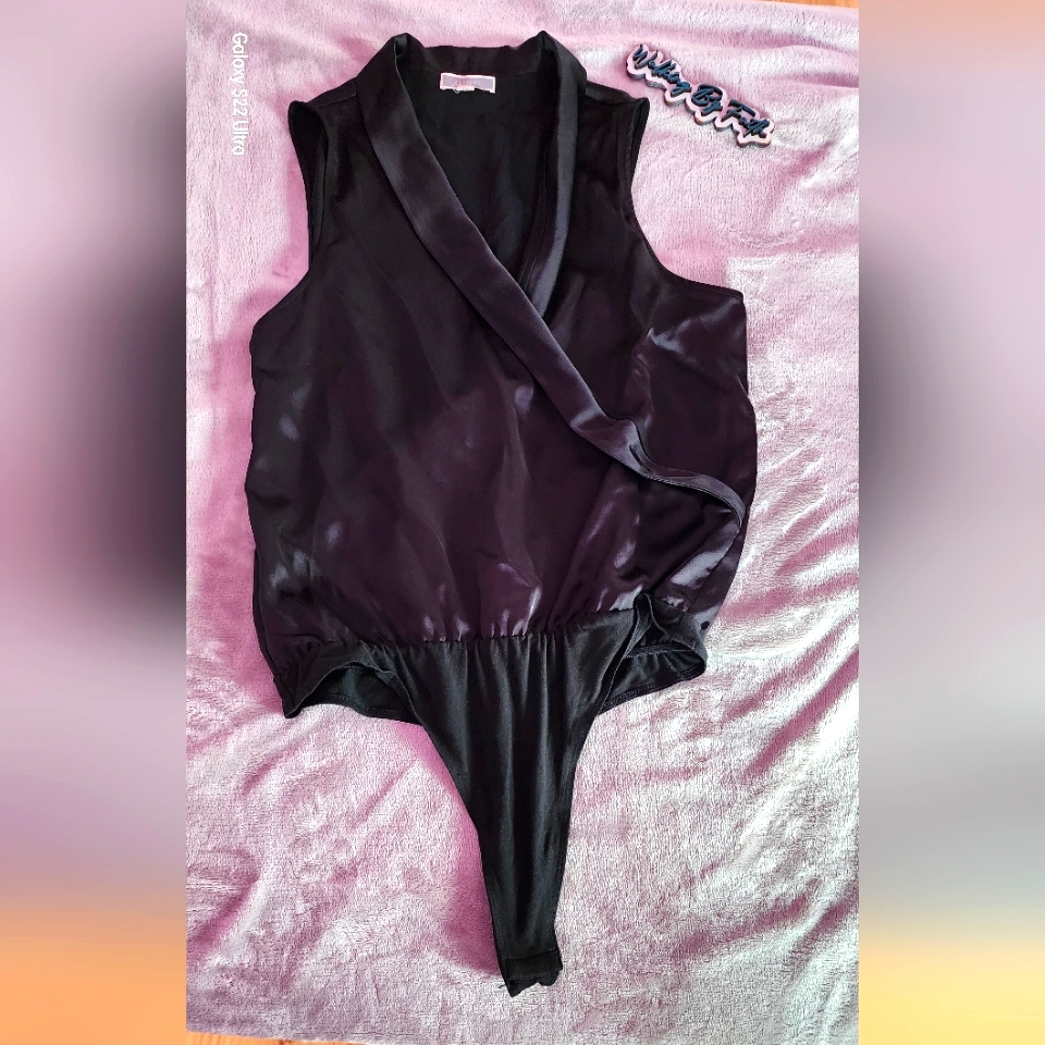 Cute Solid Black Bodysuit